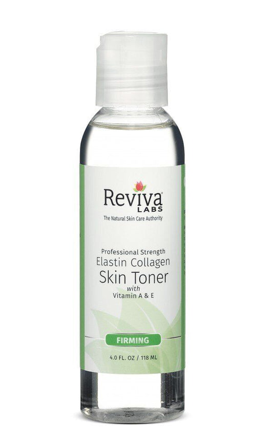 Reviva Elastin Collagen Skin Toner with Vitamin a & E 4 Oz Liquid