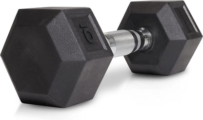  Rubber Dumbbells Designed with Chrome-Plated Steel Handles