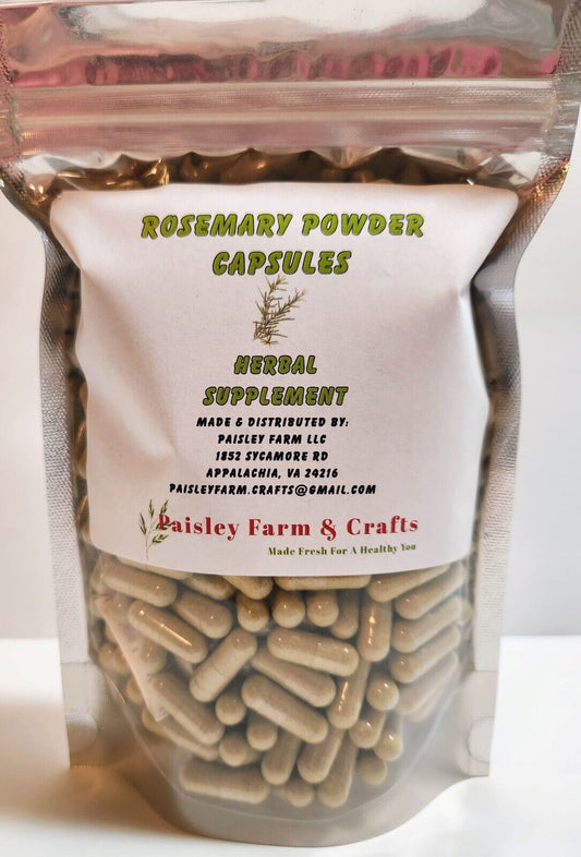 Rosemary Capsules - Made Fresh on Demand - Made in US