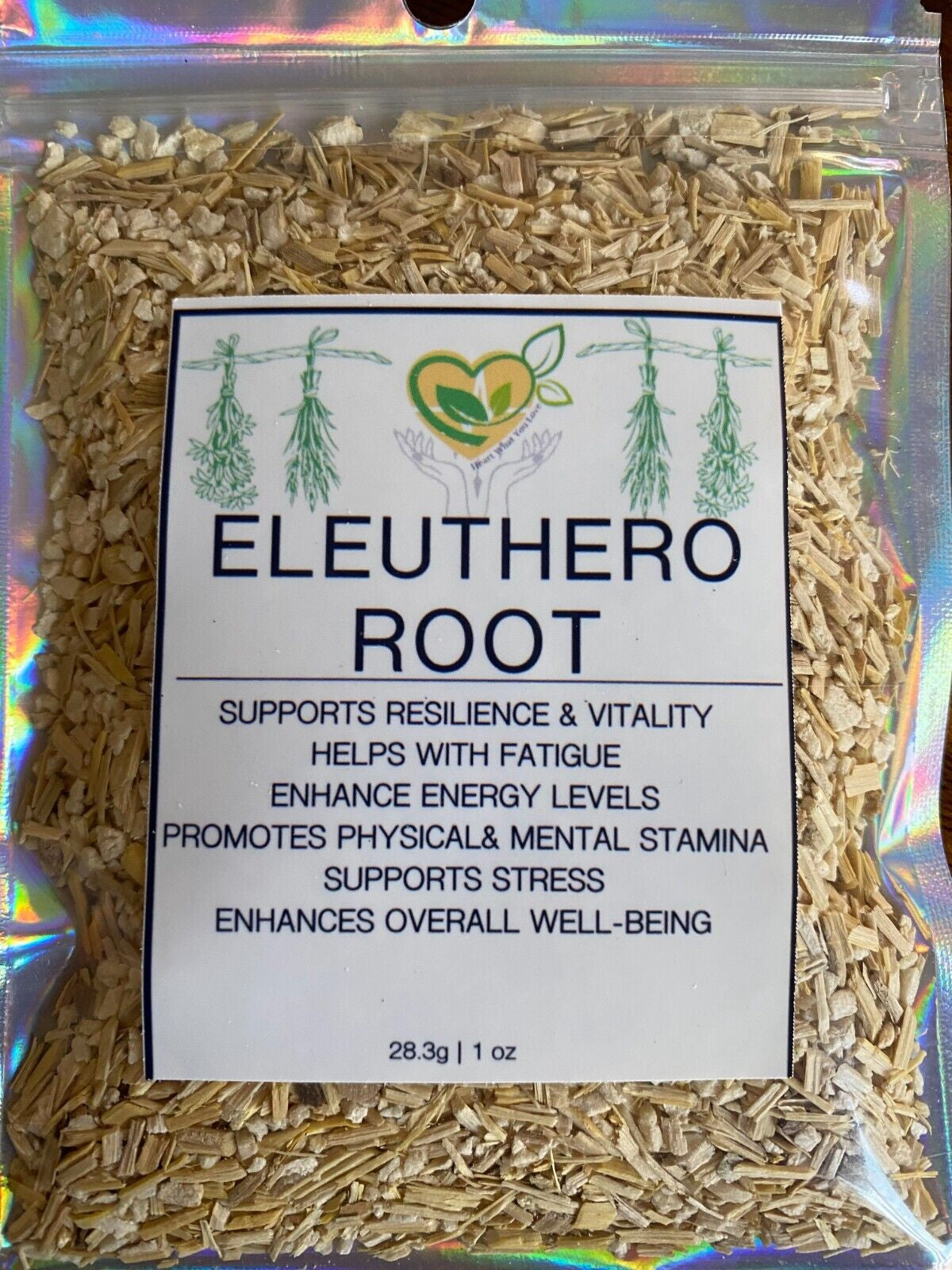 Eleuthero Root Cut & Sifted Certified  Organic Dry Natural Health 28.3G