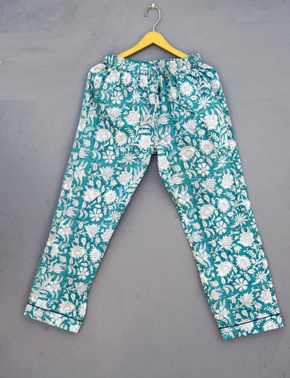 Natural Cotton Pyjama Set Individually Hand Made and Printed in India