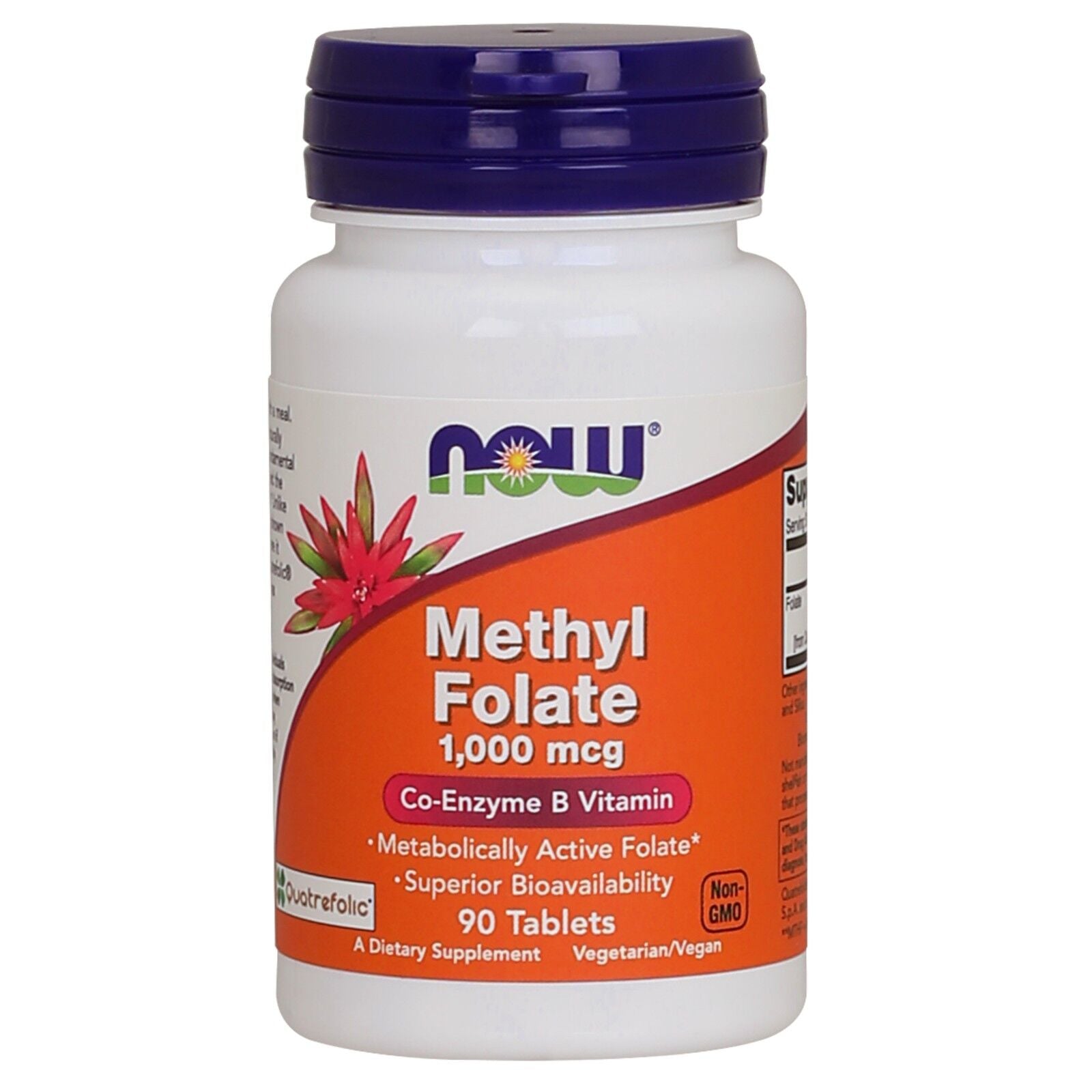 NOW Foods Folato De Metilo, 1.000 Mcg, 90 Tabletas