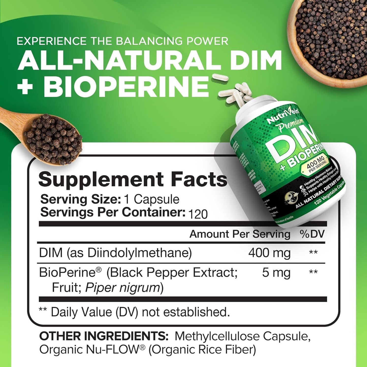 Nutrivein DIM Supplement 400Mg Diindolylmetha