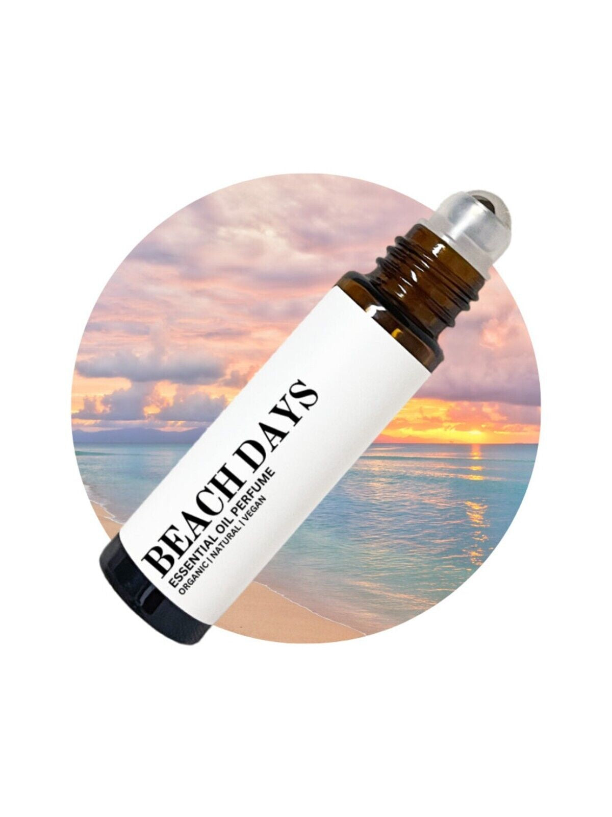 Natural Perfume Organic Roll-On (Beach Days ) Aromatherapy Essential Oils