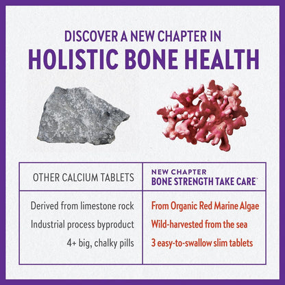 New Chapter Calcium Supplement - Bone Strength Organic Red Marine Algae Calcium