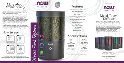 NOW Foods Metal Touch Ultrasonic Essential Oil Diffuser