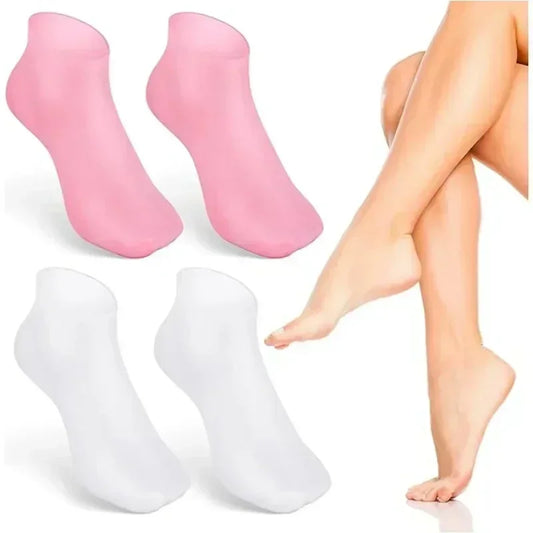 Reusable and Refillable Foot Poultice Detox Treatment Spa Gel Socks (Great with castor oil)