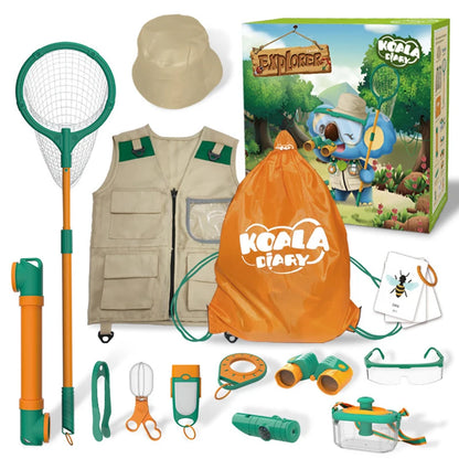 Kids Adventure Fishing Toys Kit 12PCS Outdoor Nature Exploration