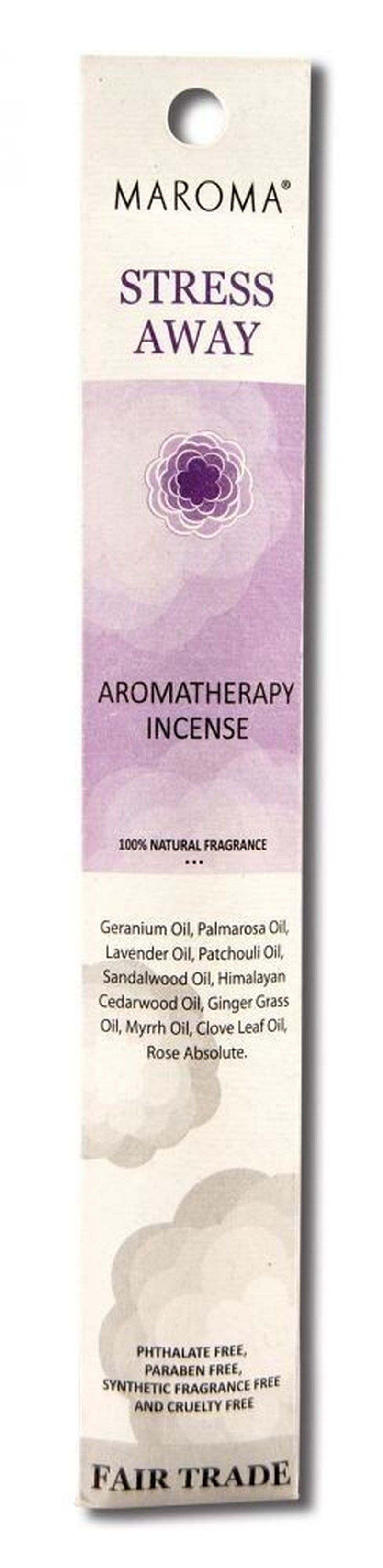 Maroma Aromatherapy Incense Stress Away 10 Pk Stick