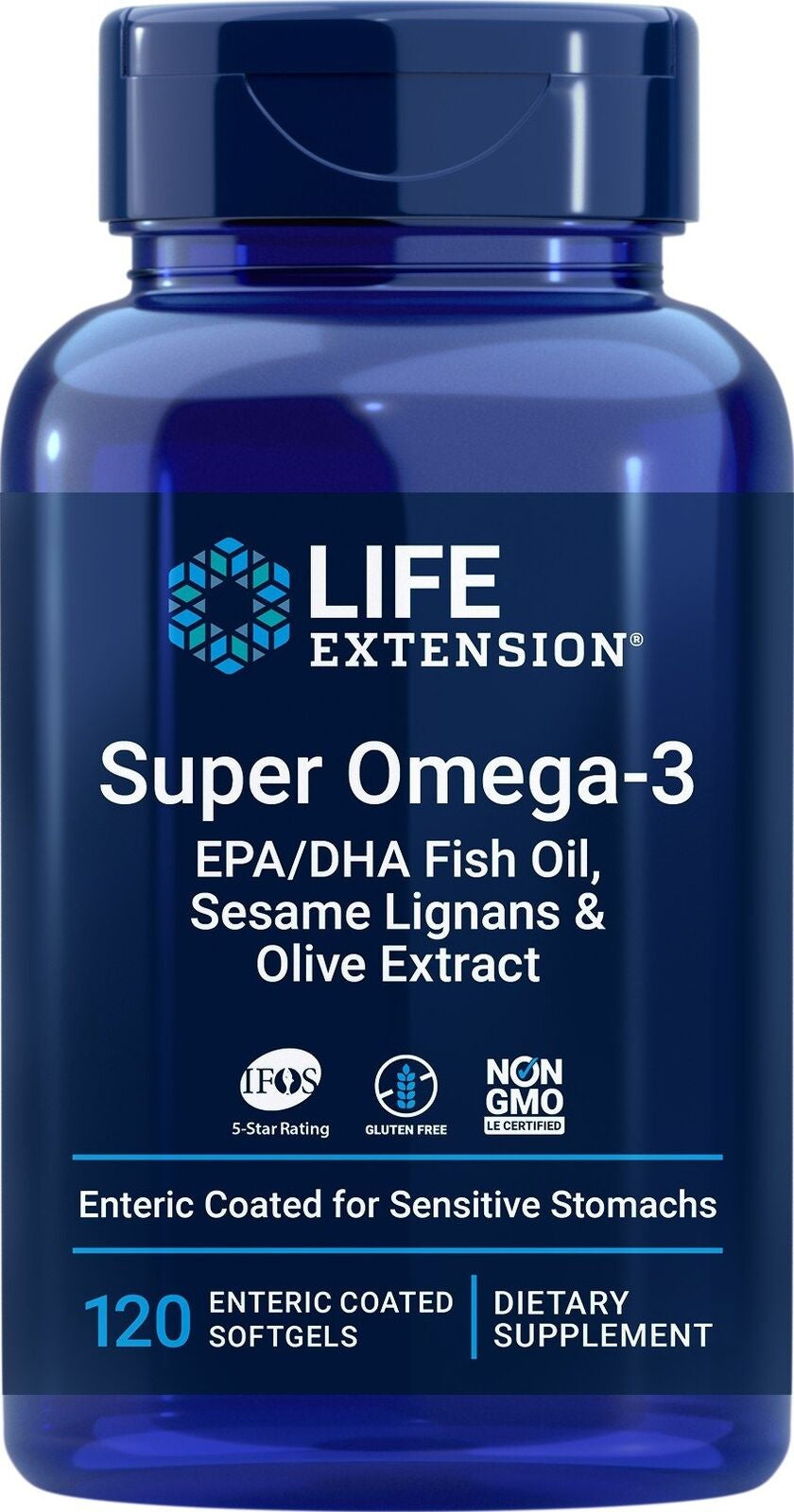 Life Extension Super Omega 3 EPA DHA with Sesame Lignans and Olive Fruit