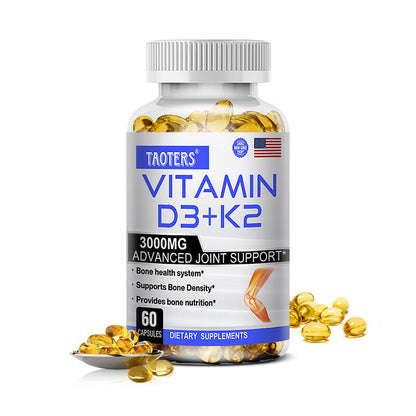 Vitamin K2 D3 Supplement | 30To120 Capsules | 1200 Mg K2 MK7 and 1800 Mg D3