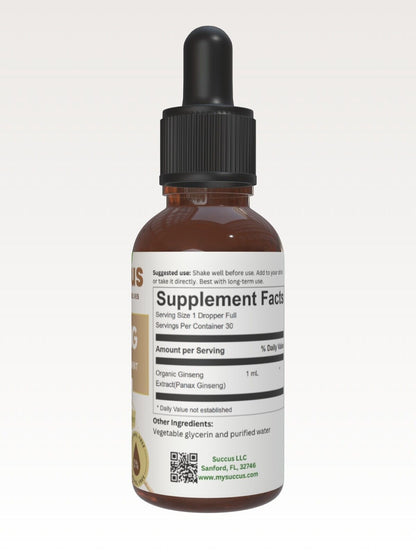 Ginseng Tincture - (Energy, Focus & Mental Clarity) - Alcohol Free