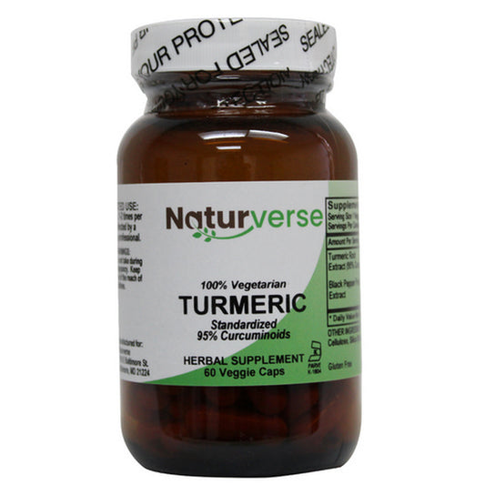 Turmeric Powder Capsules Standardized 60 Vegcaps by Naturverse