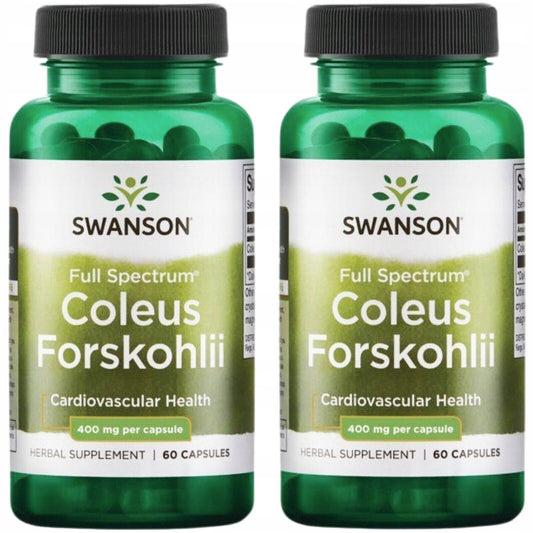 SWANSON Coleus Forskohlii 400 Mg 2 X 60 Capsules, Indian Nettle