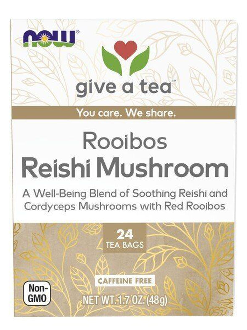 Now Foods Rooibos Reishi Mushroom Tea 24 Ct Box