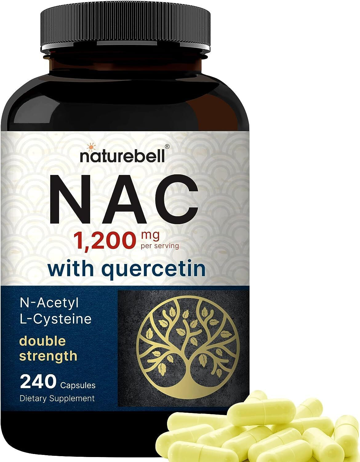 NAC Supplement 1200Mg per Serving | 240 Capsules, N-Acetyl Cysteine with Quercet