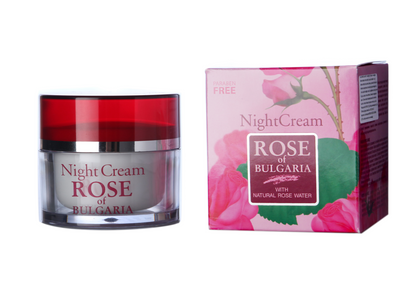 Rose of Bulgaria Night Cream with Natural Rose Water 50Ml Moisturizes Soothes