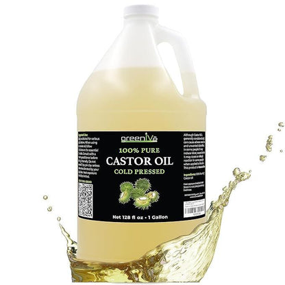 100% PURE CASTOR OIL - ORGANICALLY GROWN - COLD PRESSED - HEXANE FREE