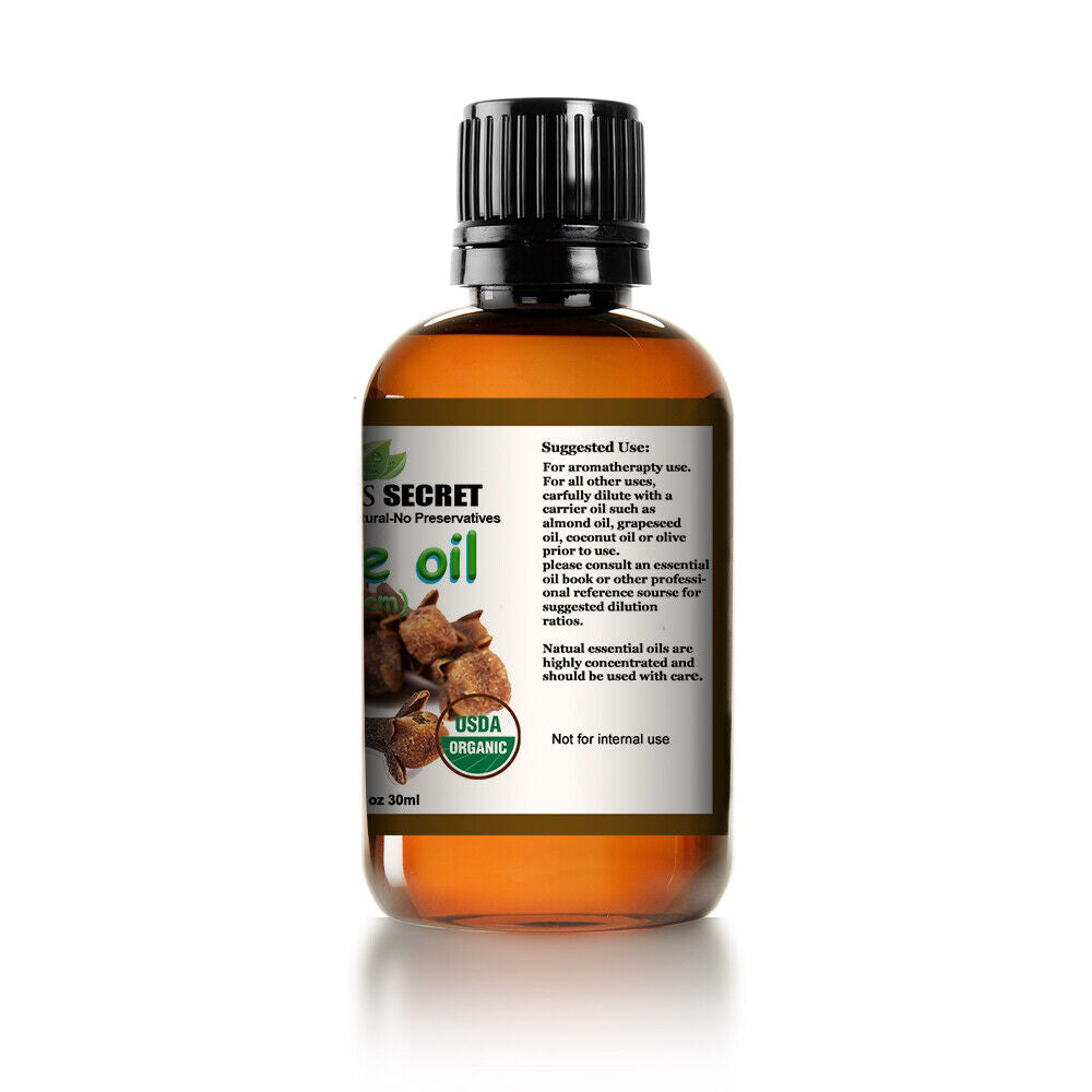 Organic Clove Essential Oil USDA Certified - Aromatherapy Clove Oil 30Ml (1Oz)