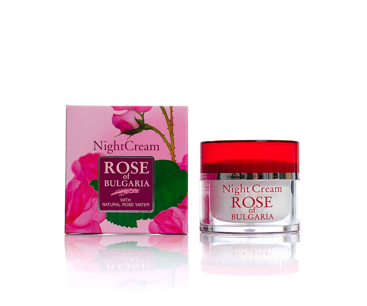 Rose of Bulgaria Night Cream with Natural Rose Water 50Ml Moisturizes Soothes