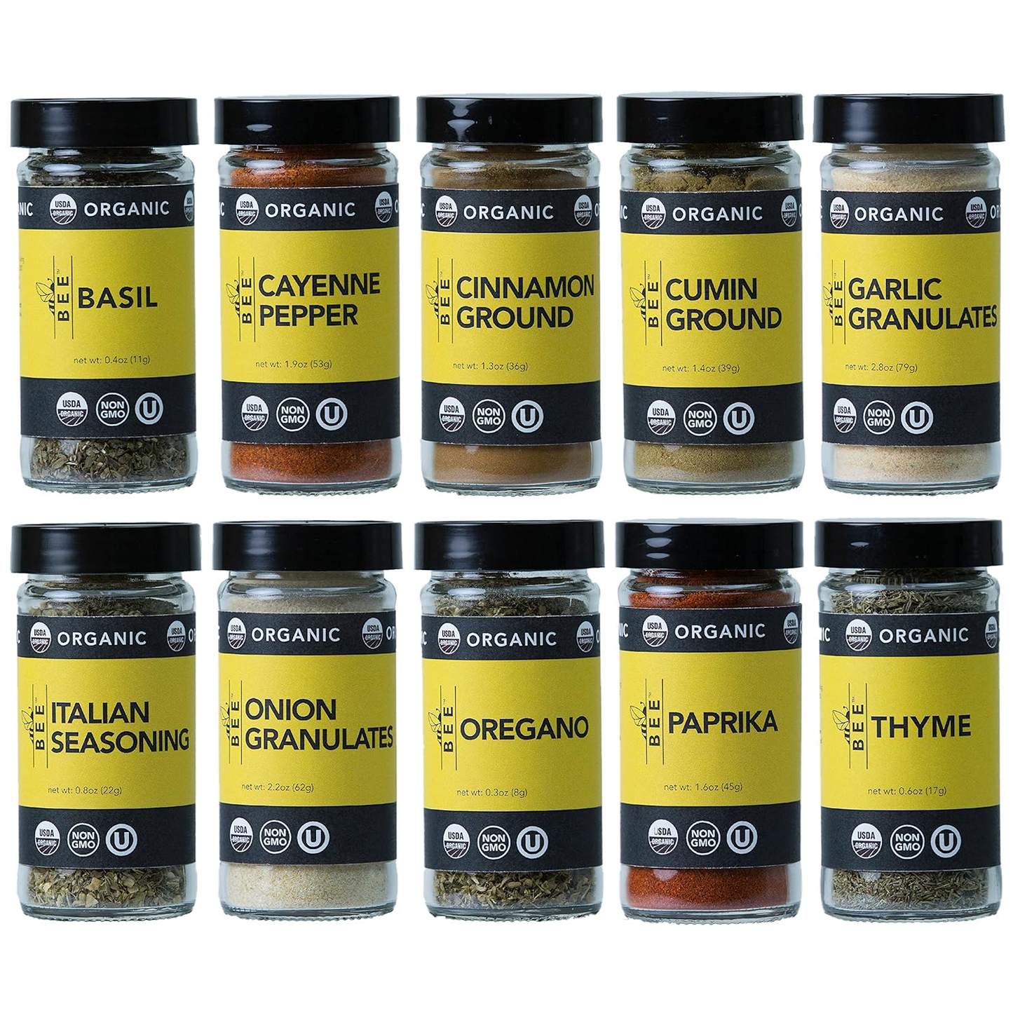 Organic Herb Spice Gift Set (Set of 10) Starter Pack