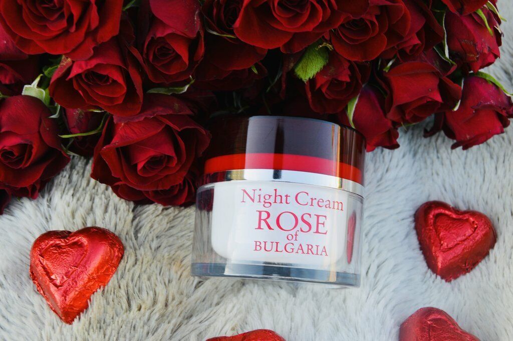 Rose of Bulgaria Night Cream with Natural Rose Water 50Ml Moisturizes Soothes