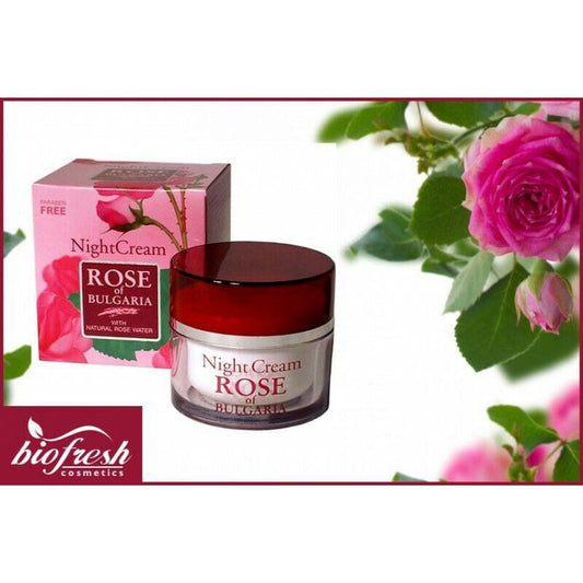 Rose of Bulgaria Night Cream with Natural Rose Water 50Ml Moisturizes Soothes