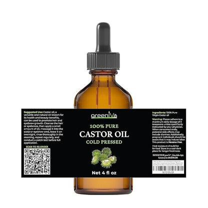 100% PURE CASTOR OIL - ORGANICALLY GROWN - COLD PRESSED - HEXANE FREE