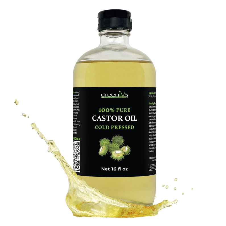 100% PURE CASTOR OIL - ORGANICALLY GROWN - COLD PRESSED - HEXANE FREE