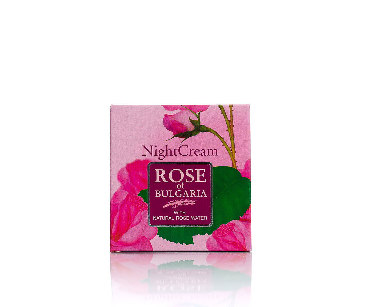 Rose of Bulgaria Night Cream with Natural Rose Water 50Ml Moisturizes Soothes