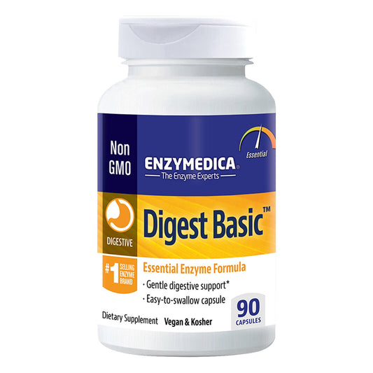 Digestive Enzymes (Enzymedica Digest Basic 90 Capsules, Gentle Digestive Support, Vegan, )