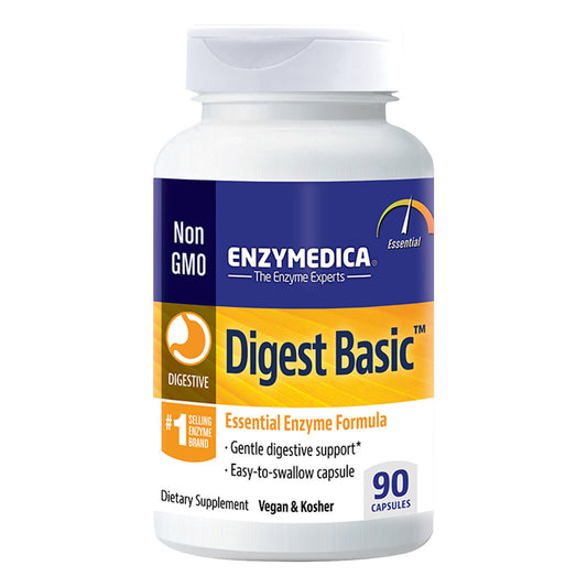 Digestive Enzymes (Enzymedica Digest Basic 90 Capsules, Gentle Digestive Support, Vegan, Kosher)