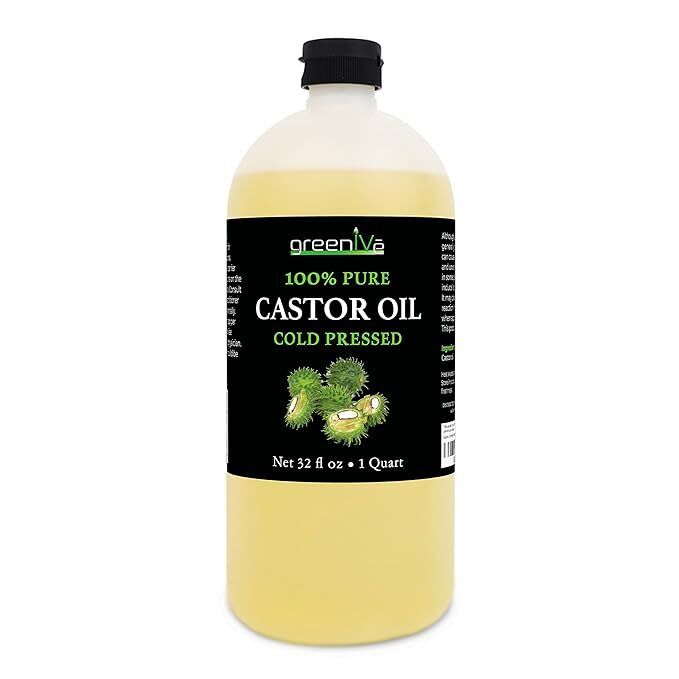 100% PURE CASTOR OIL - ORGANICALLY GROWN - COLD PRESSED - HEXANE FREE