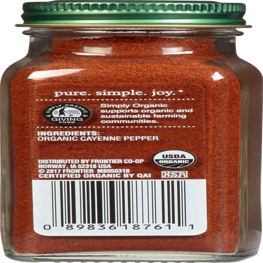 (3 Pack) , Organic Cayenne Pepper, GMO Free, 2.89 Oz Bottle