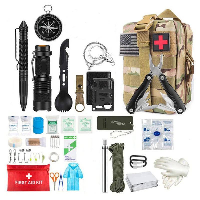 Survival First Aid Kit Survival Military Full Set Molle Outdoor Gear Emergency Kits Trauma Bag Camping Hiking IFAK Adventures