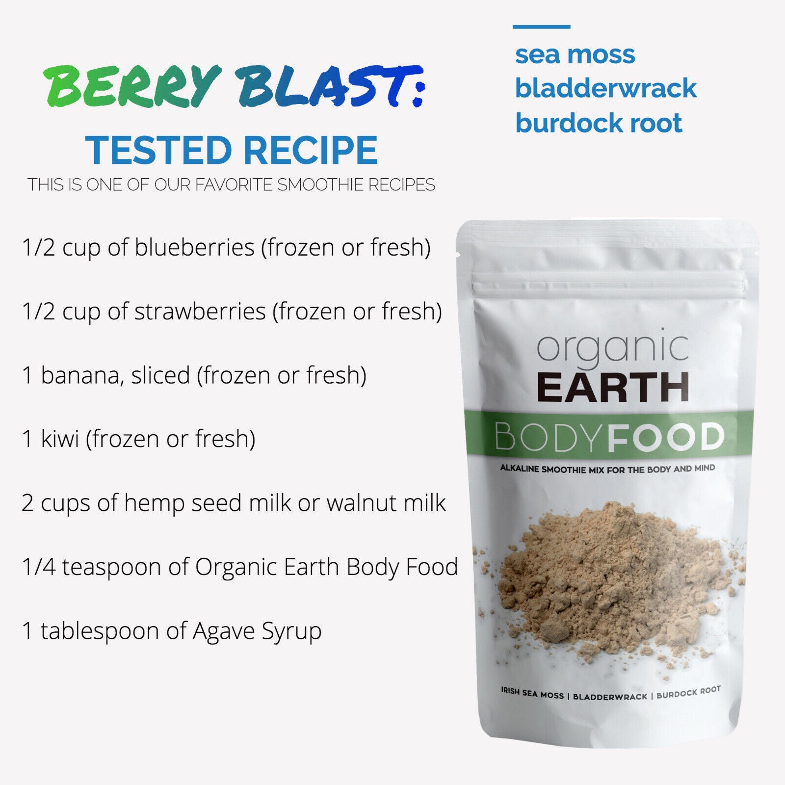 Sea Moss Bladderwrack Burdock Root Powder Seamoss - Dr Sebi - Chondrus Crispus