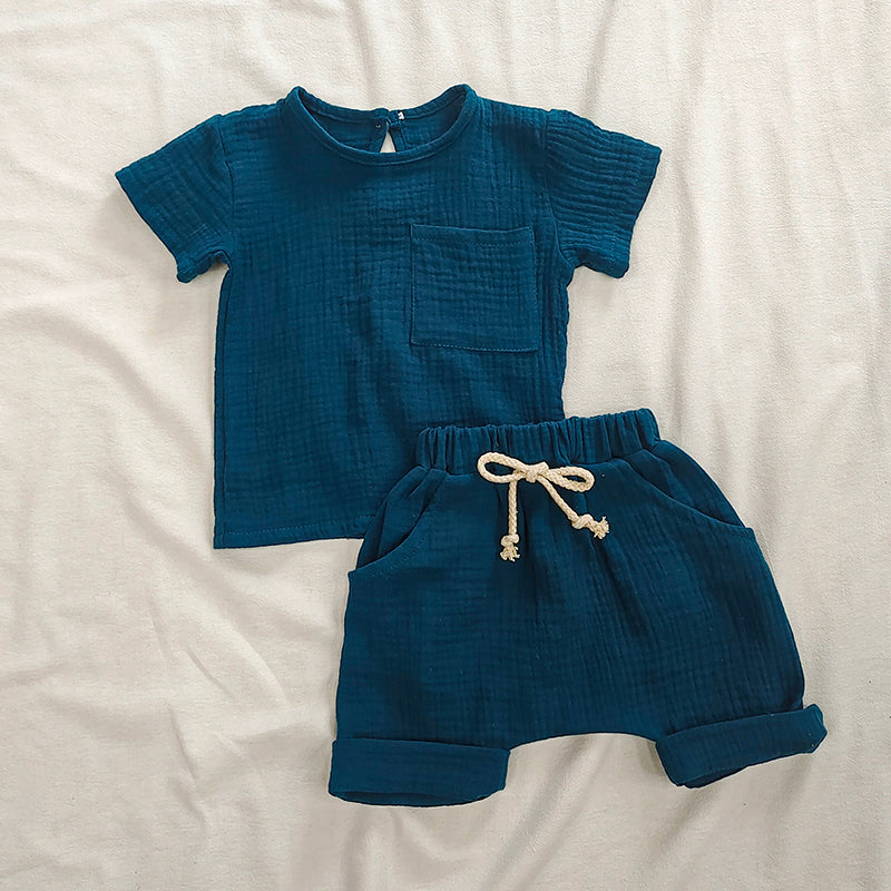 Organic Cotton Baby Clothes Set Summer Casual  Set Unisex 