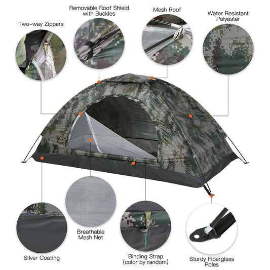 Tent Ultralight Portable Camping  Tents with Anti-Uv Coating Hiking