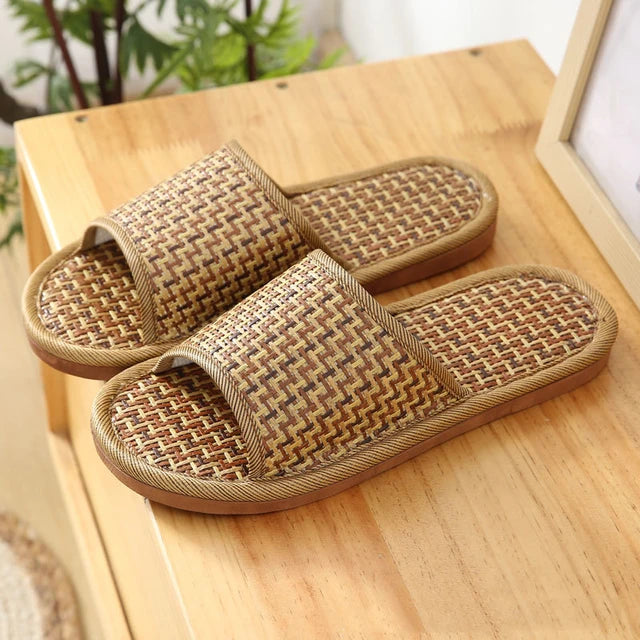 Natural Bamboo Slides/Sandals/ Slippers Rattan 