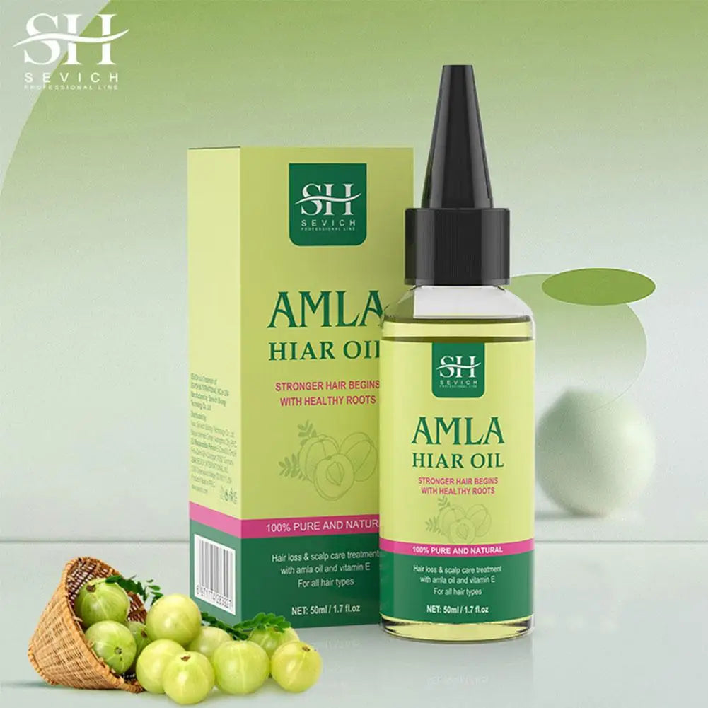 2023 Amla Oil for Hair Growth India Gooseberry Hair Oil anti Hair Loss Scalp Treatment Damaged Hair