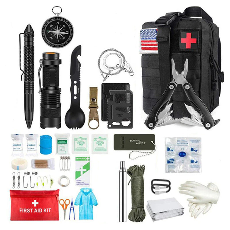 Survival First Aid Kit Survival Military Full Set Molle Outdoor Gear Emergency Kits Trauma Bag Camping Hiking IFAK Adventures