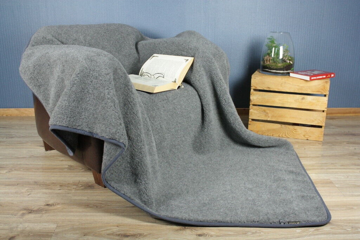 Merino Wool Pure Blanket WOOLMARK 100% Warm Throw