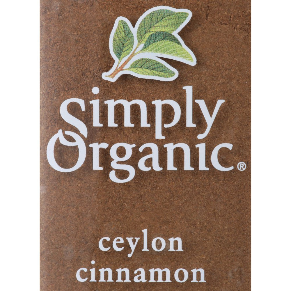 Organic Ground Ceylon Cinnamon, GMO Free 2.08 Oz Bottle