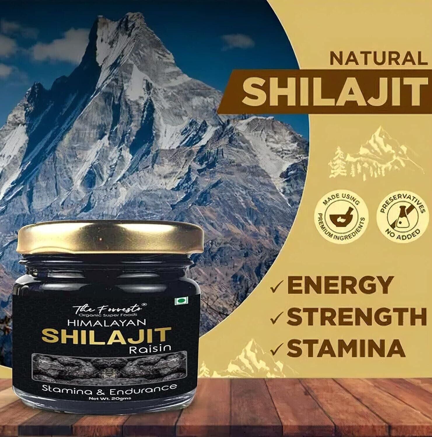 Pure 100% Himalayan Shilajit, Soft Resin, Organic, Extremely Potent, Fulvic Acid