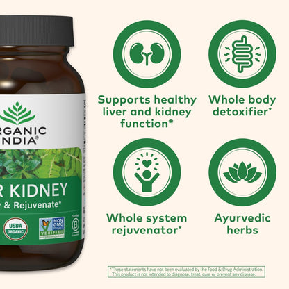 Liver Kidney Herbal Supplement 90 Vegetarian Capsules