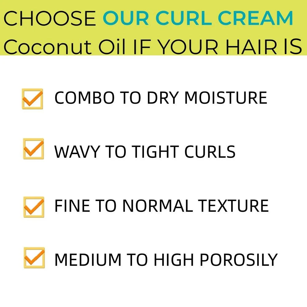 Coconut Oil Hair Cream Repair Damaged Dry Nourish Restore Soft Curly Hair