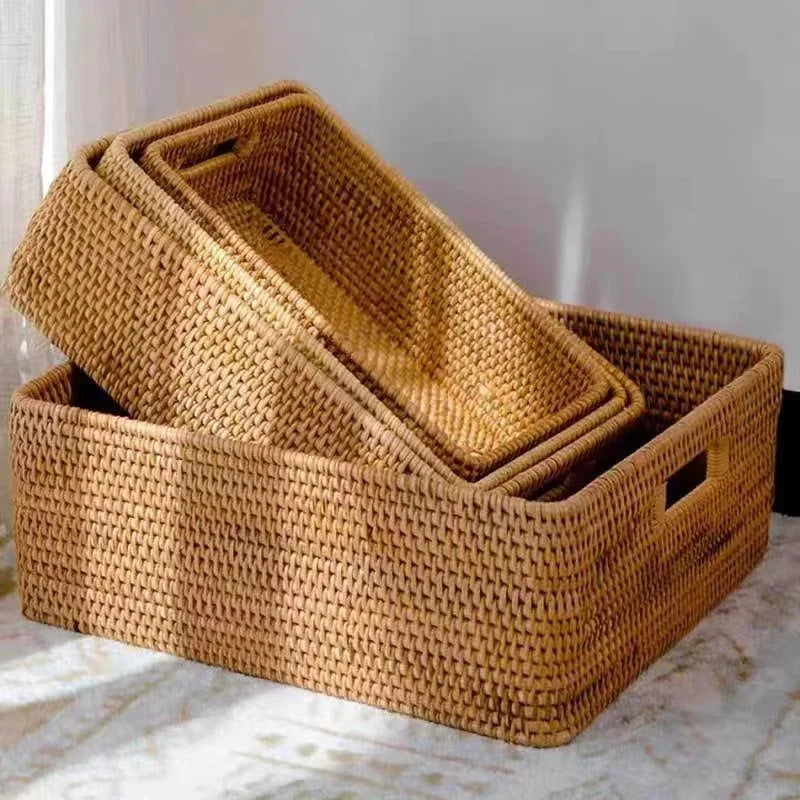 ECO Rattan Wicker Basket Hand Woven 