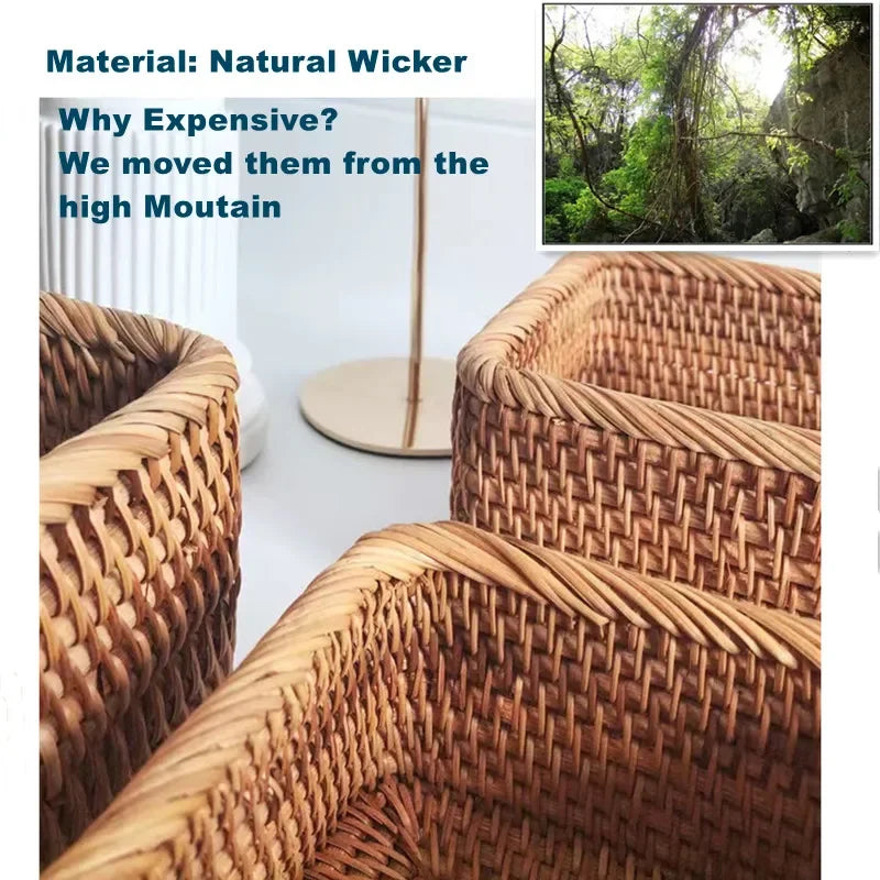 ECO Rattan Wicker Basket Hand Woven 