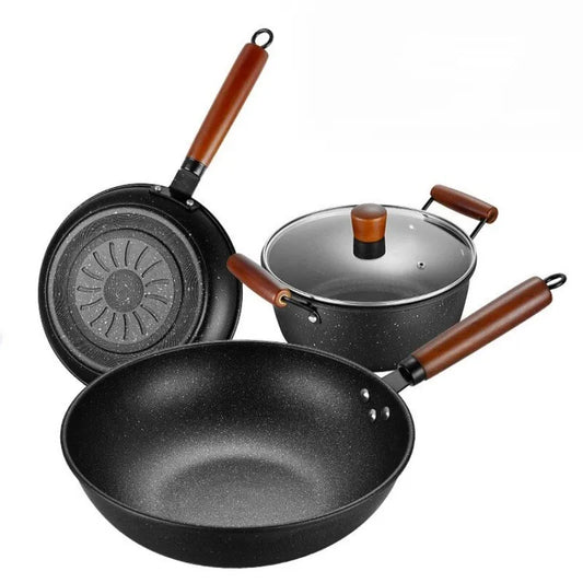  Iron and Rice Stone Frying Pan / Pot