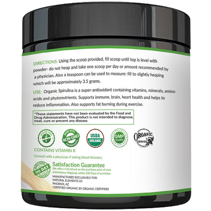 USDA Organic Spirulina Powder - Highest Quality of Blue Green Algae